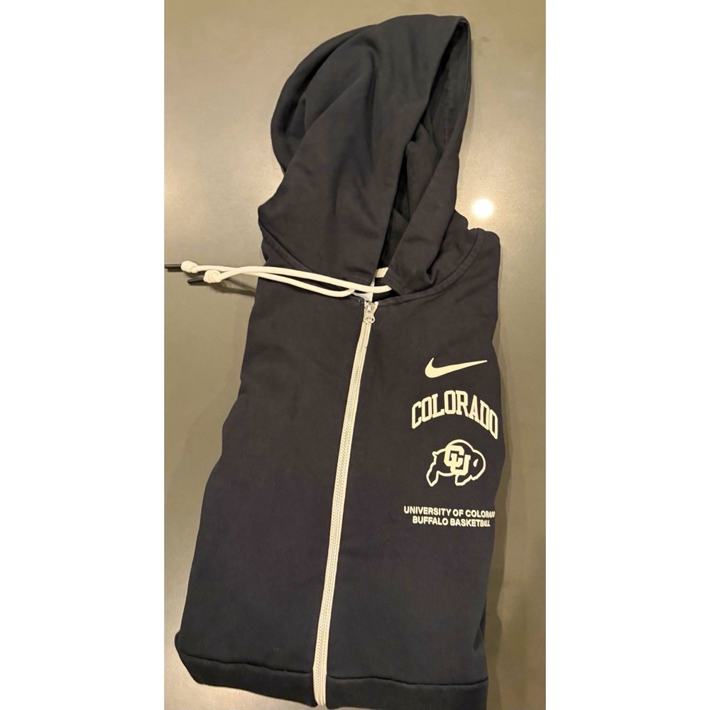Nike Colorado Buffaloes Basketball Hoodie Mens XLT Black Full Zip Dri-FIT Tall